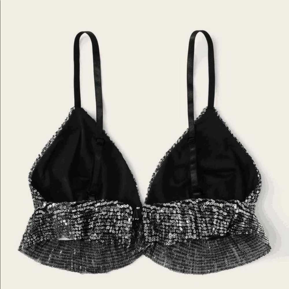 Sequin Ruffle Hem Top - Picture 2 of 3